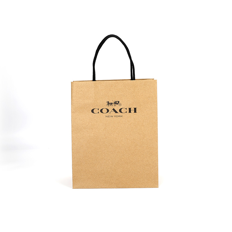 定制棕色纸袋 Coach 购物袋